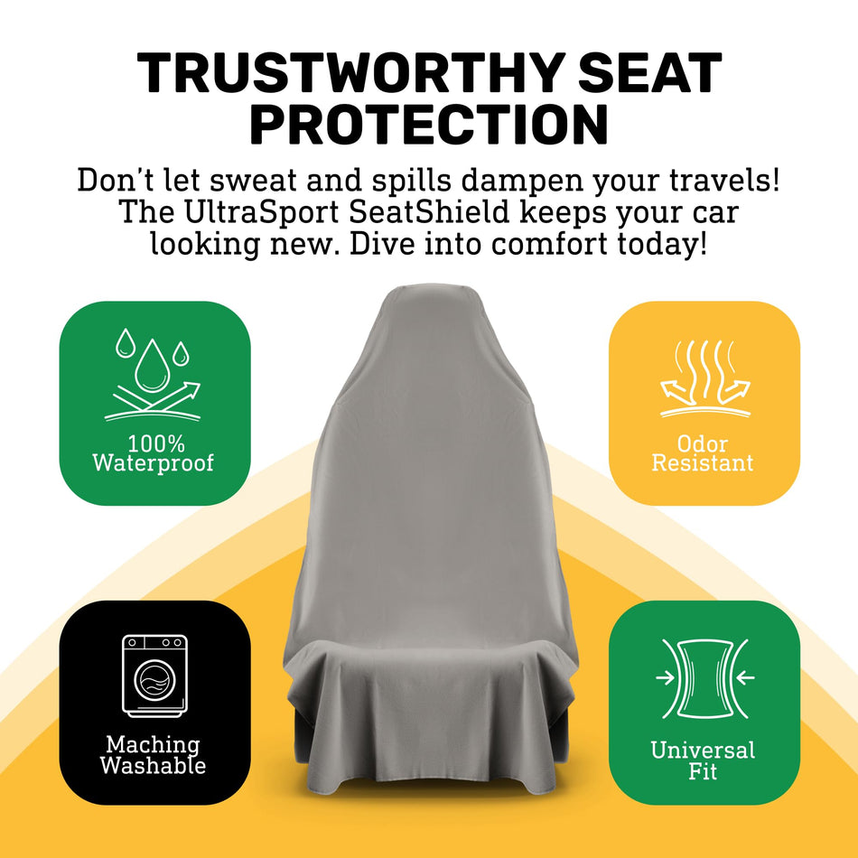 SeatShield | UltraSport - Waterproof Car Seat Protector - Gray
