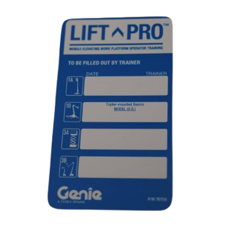 Genie Blue Aerial Trainer Card 76755GT