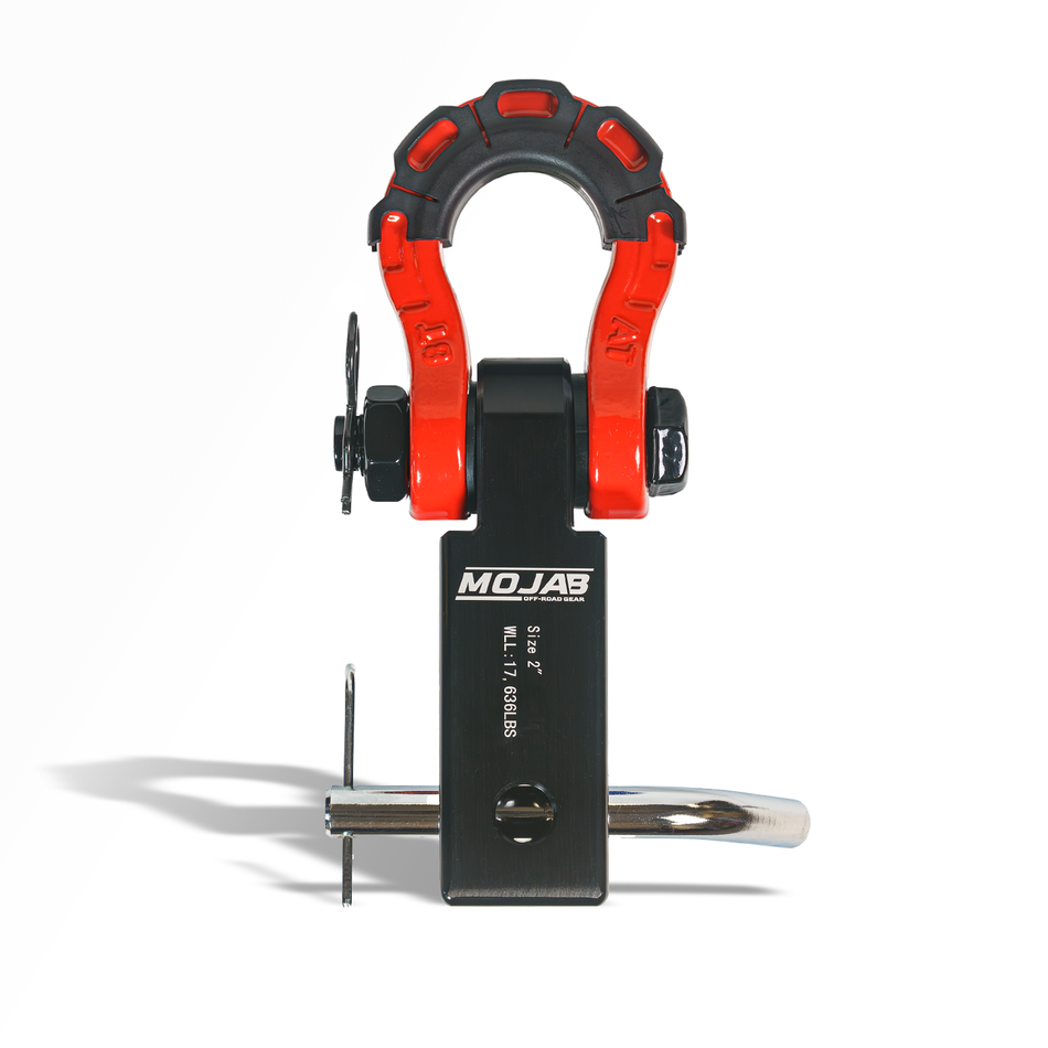 MOJAB 2'' Aluminum Hitch Receiver with Steel D-Shackle