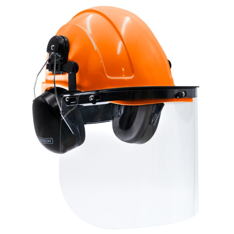 Jorestech Cap-Style Hard Hat Kit with Mountable Earmuffs and Hi-Transparency Face Shield