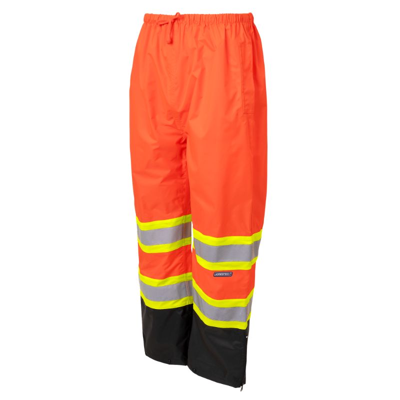 Jorestech Hi-Vis Two Tone Orange/Black Rain Pants with Reflective Strips