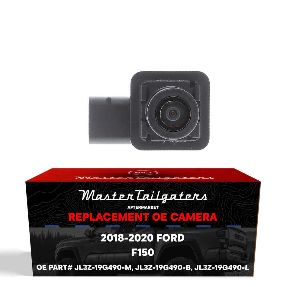 Aftermarket Ford F150 Regular Cab / Extended Cab / Crew Cab w/ Trailer Hook-Up Lamp (2018-2020) OEM Replacement Backup Camera OE Part # JL3Z-19G490-M, JL3Z-19G490-L, JL3Z-19G490-B