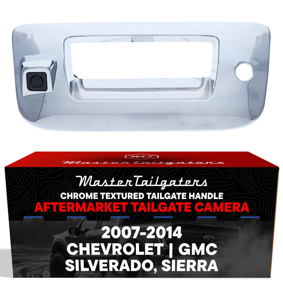Aftermarket Chevrolet Silverado / GMC Sierra (2007-2014) Chrome Replacement Tailgate Handle with Backup Camera