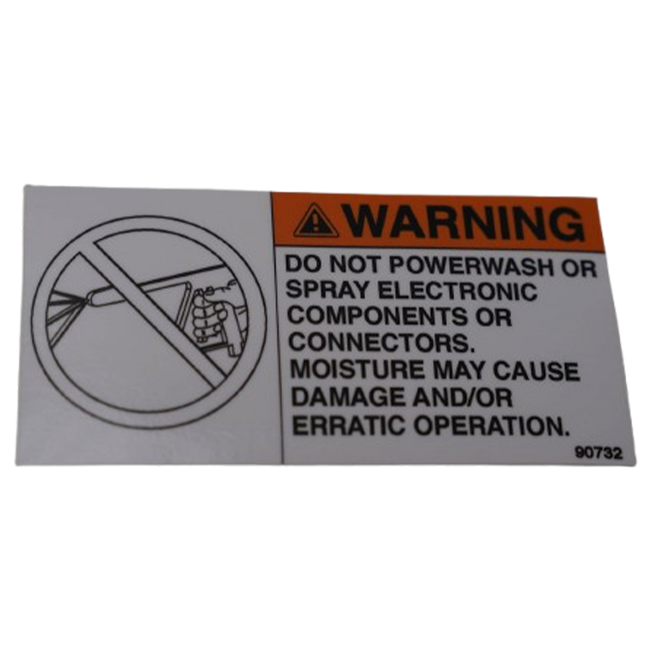 MEC Decal - Warning No Powerwash 90732