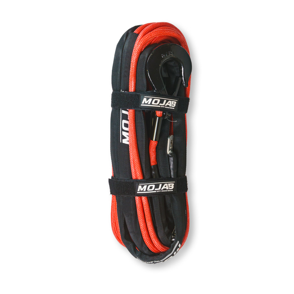 MOJAB 3/8'' x 85' Double Braided Winch Rope with Removable Forged Winch Hook