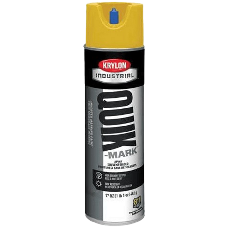 Krylon Inverted Marking Paint APWA Safety Yellow - 17oz Solvent-Based A03823007