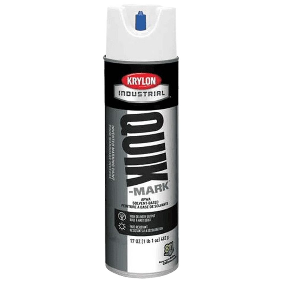 Krylon Inverted Marking Paint APWA Utility White - 17oz Solvent-Based A03900007