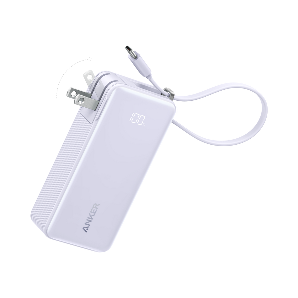 Anker Power Bank (10K, Fusion, Built-In Cable)