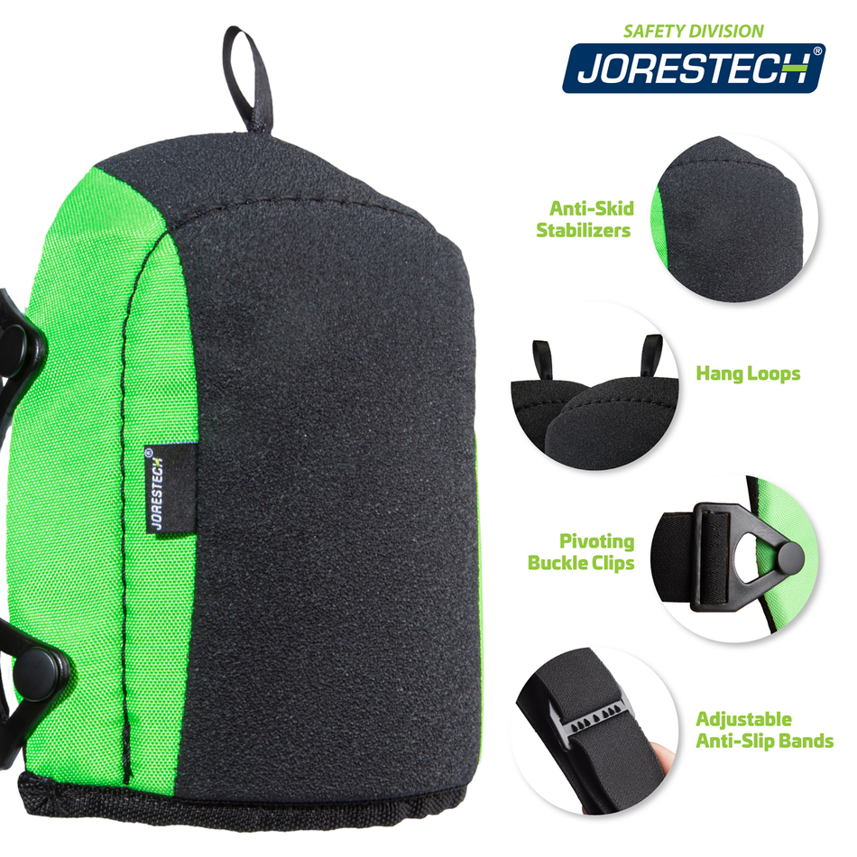 Jorestech Anti-Skid Foam Knee Pads with Adjustable Dual Straps