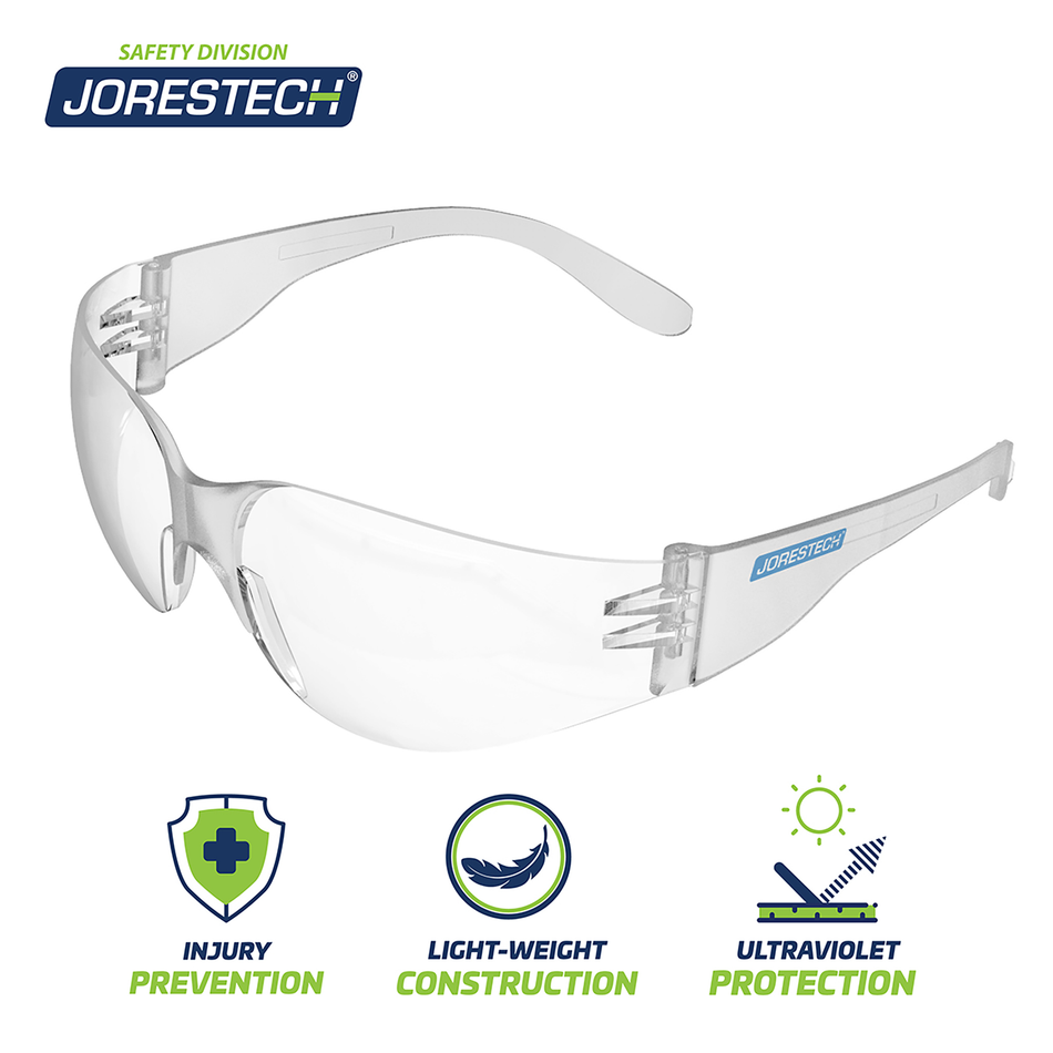 Jorestech Anti-Fog Clear Safety Glasses for High Impact Protection