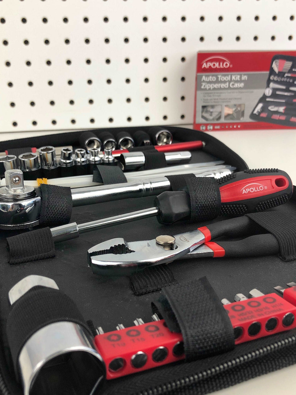 Apollo Tools 56 Piece SAE Auto Tool Set In Zipper Case - DT9774