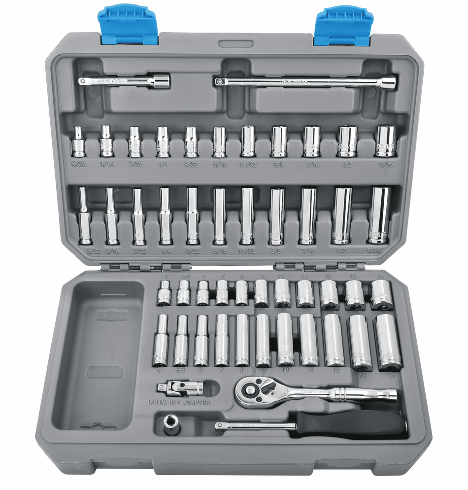 Apollo Tools - DT0004-50 Piece ¼” Drive Socket Set