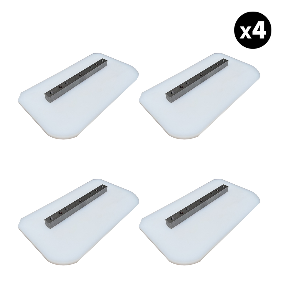 Tomahawk Set of 4 - 6″ x 14″ Replacement Poly Trowel Blades for Tomahawk 30" Porta Trowels