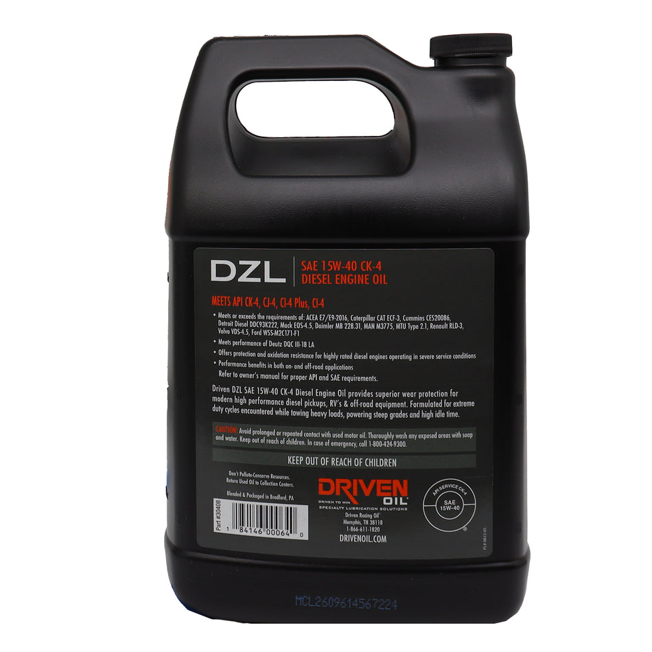 Driven Racing Oil DZL SAE 15W-40 | Gallon