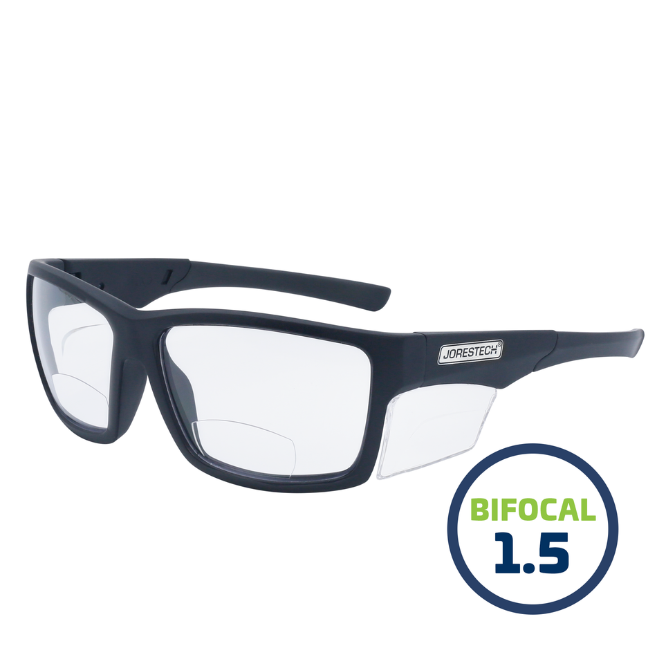 Jorestech Bifocal Safety Reader Glasses with Side Shields for High Impact Protection