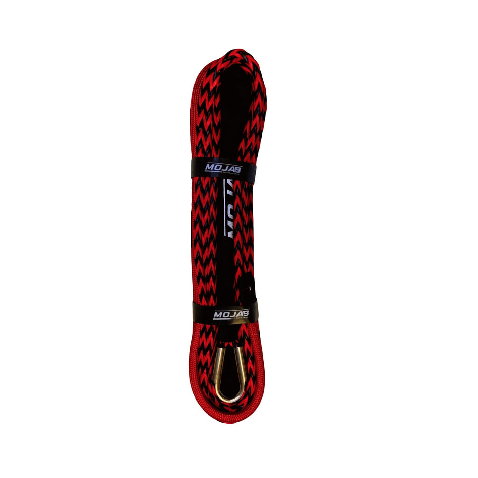 MOJAB Premium 3/8” x 62’ dual black and red synthetic winch line