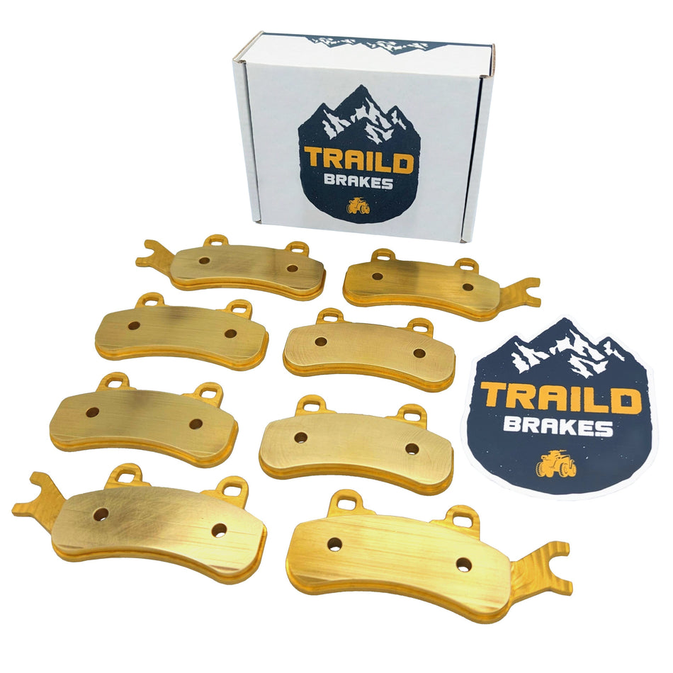 Traild Can-Am Defender MAX HD7 HD8 HD9 HD10 HD11 6x6 & PRO 2017-2026 Front & Rear Brass Brake Pad Set
