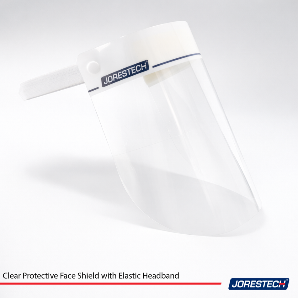 Jorestech Clear Protective Face Shield with Elastic Headband