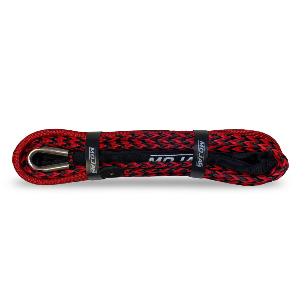 MOJAB Premium 3/8” x 62’ dual black and red synthetic winch line