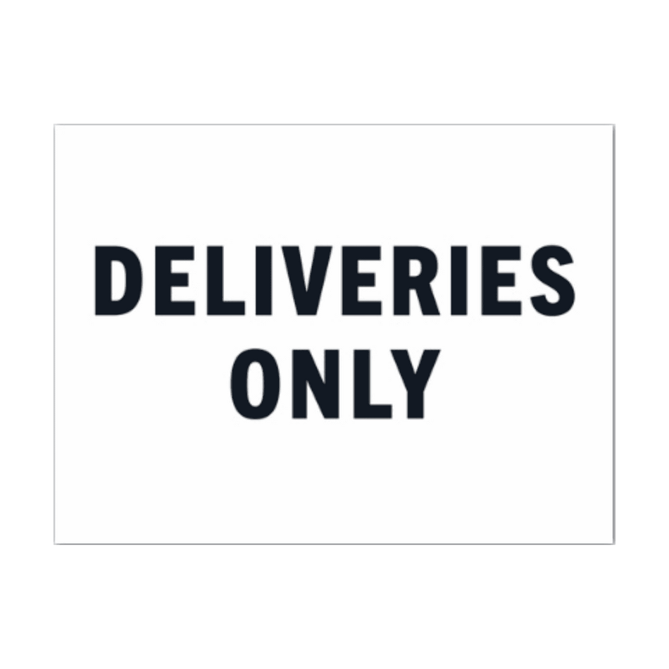 Aluminum Sign 24X18 - Deliveries Only