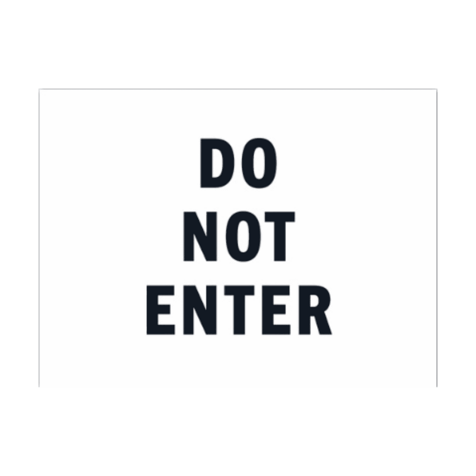 Aluminum Sign 24X18 - Do Not Enter