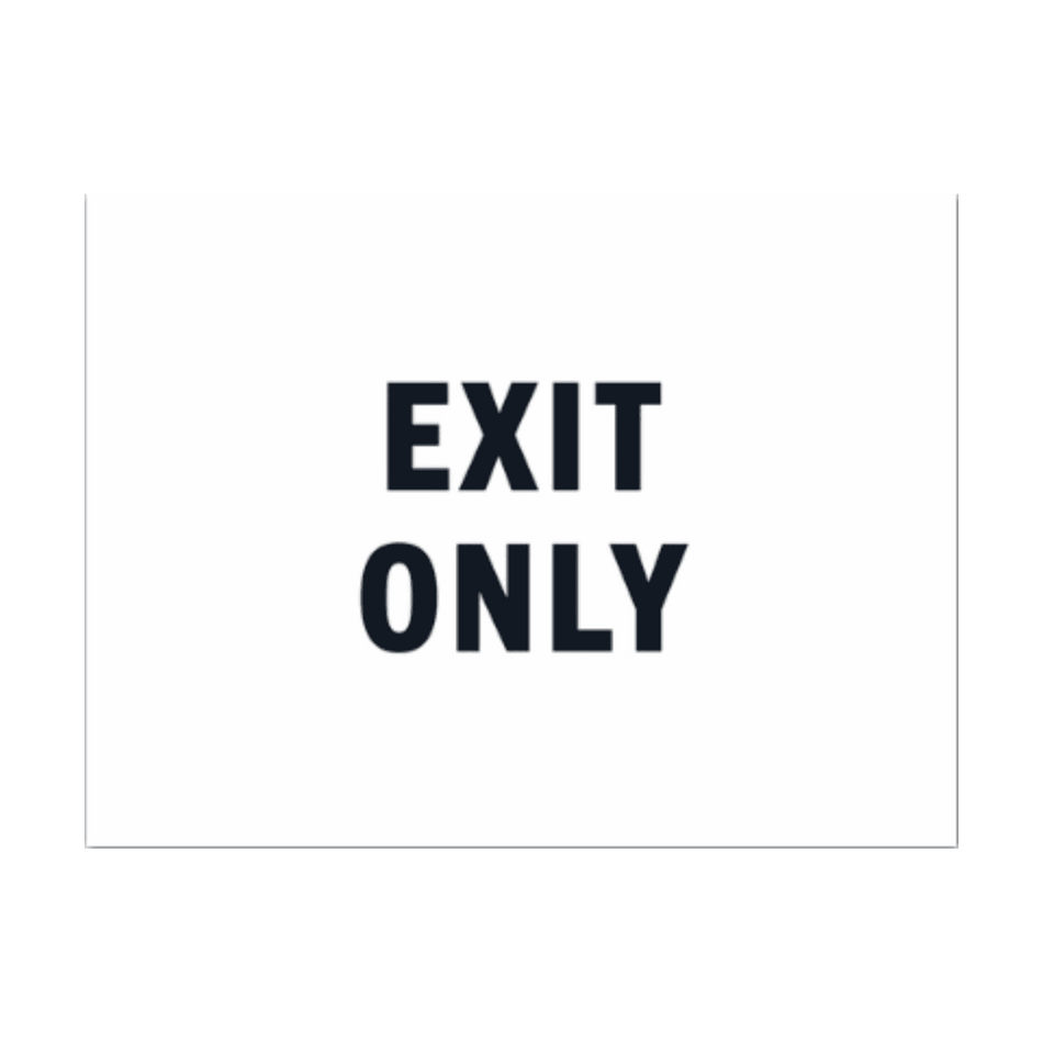 Aluminum Sign 24X18 - Exit Only