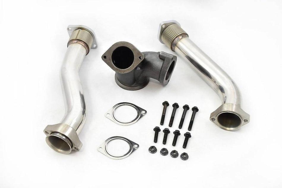 Rudy's Polished Replacement Turbocharger Up Pipe Kit For 99.5-03 7.3 Powerstroke