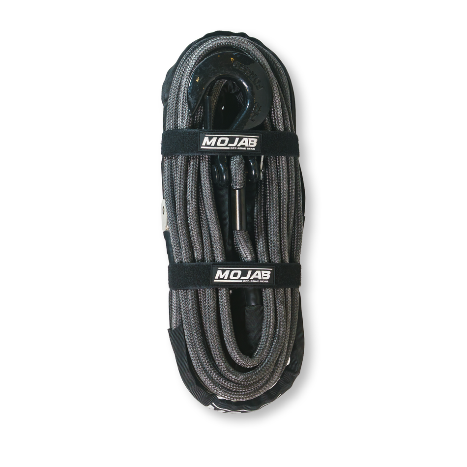 MOJAB 1/2'' x 78' Double Braided Winch Rope with removeable forged winch hook