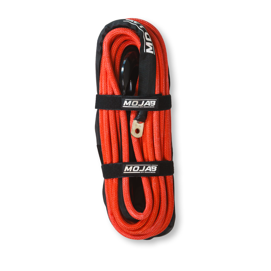 MOJAB 1/2'' x 78' Double Braided Winch Rope with removeable forged winch hook
