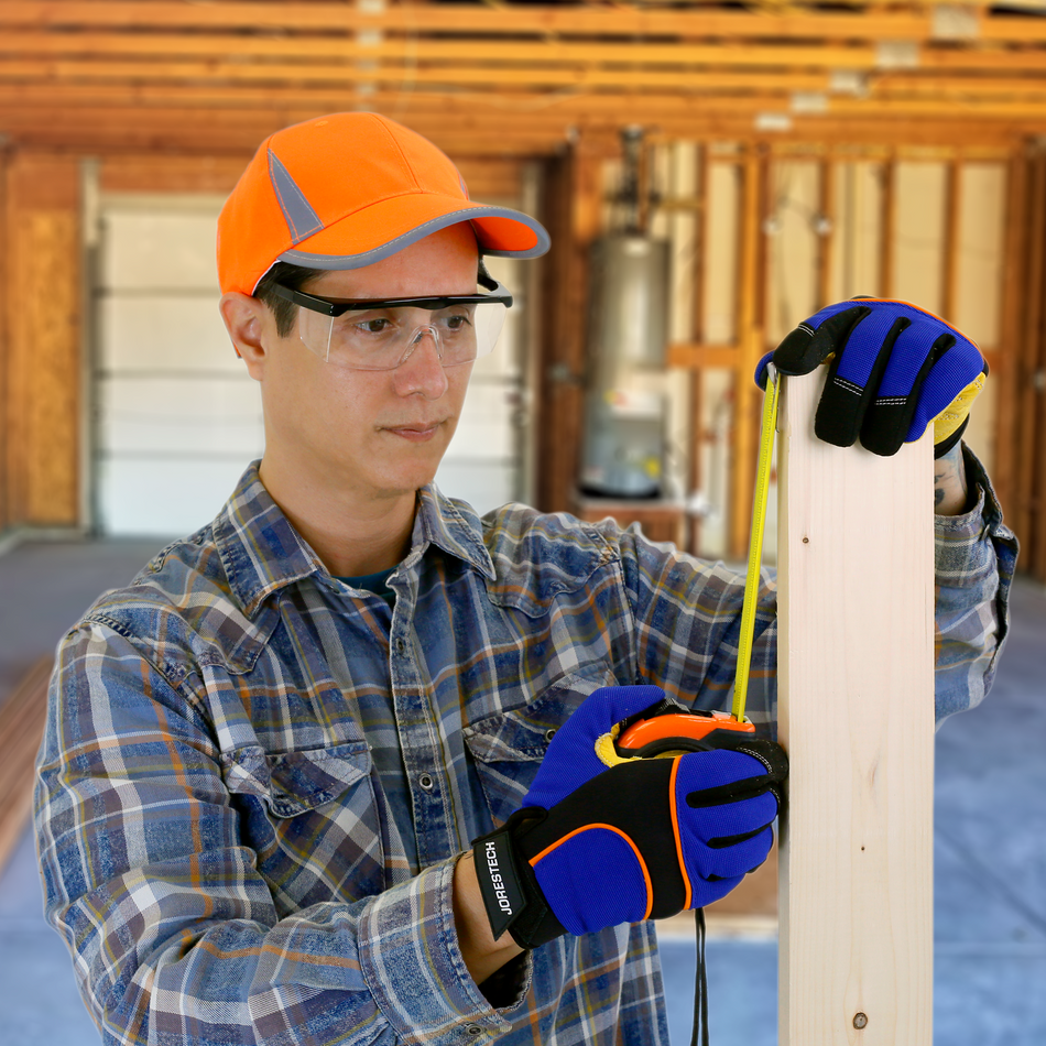 Jorestech Framed Rectangular Safety Glasses with Side Shields for High Impact Protection