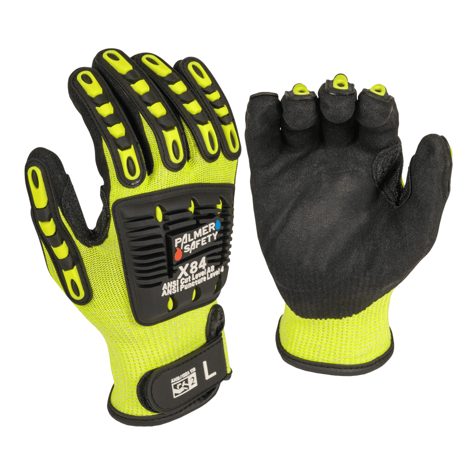 General Work Products Palmer Safety X84 Work Gloves Cut Level 8 Puncture 4