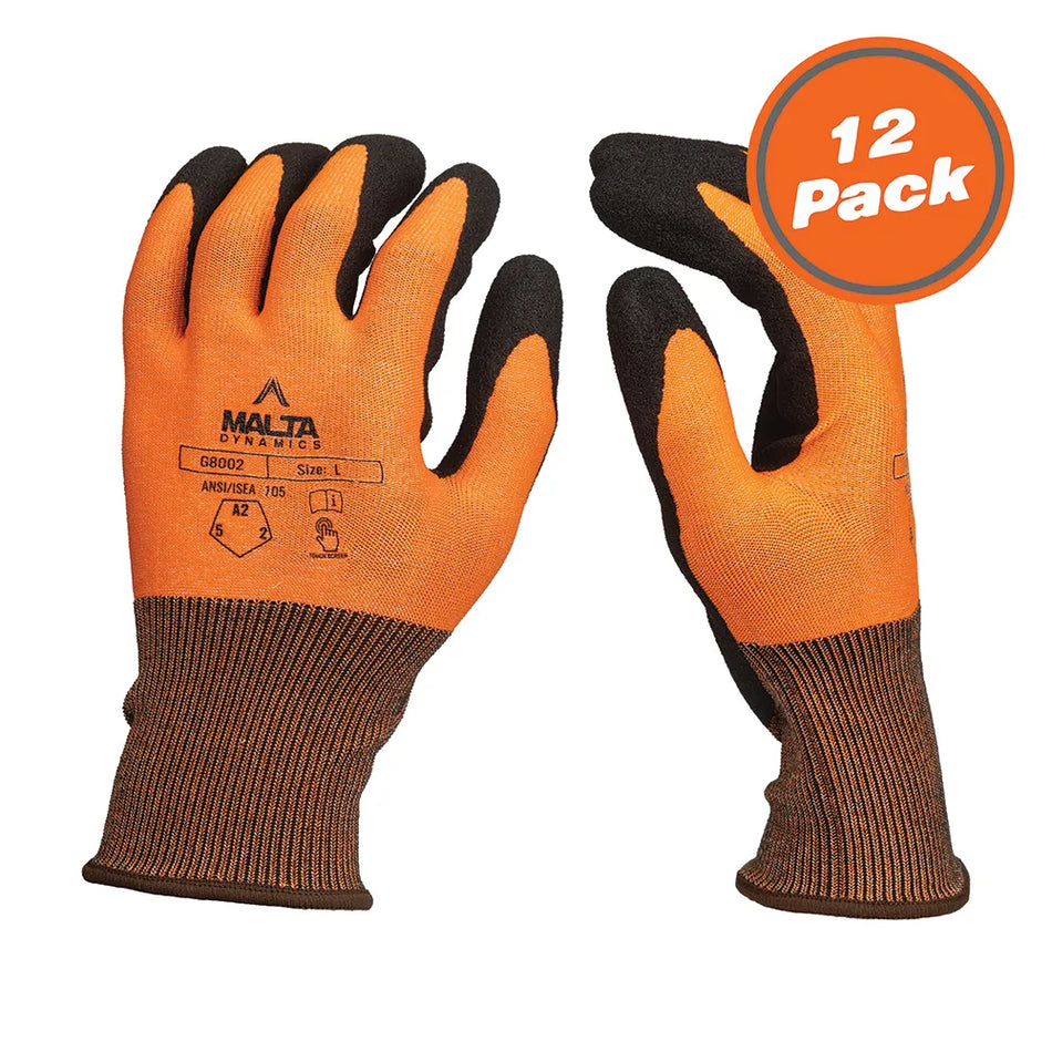 Malta Dynamics Ultra-Thin Cut Level A2 Work Gloves (12 pack)