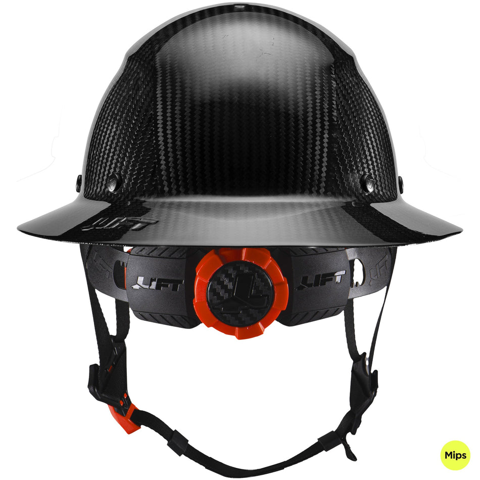 LIFT Safety DAX Full Brim Hard Hat with Mips - Carbon Gloss