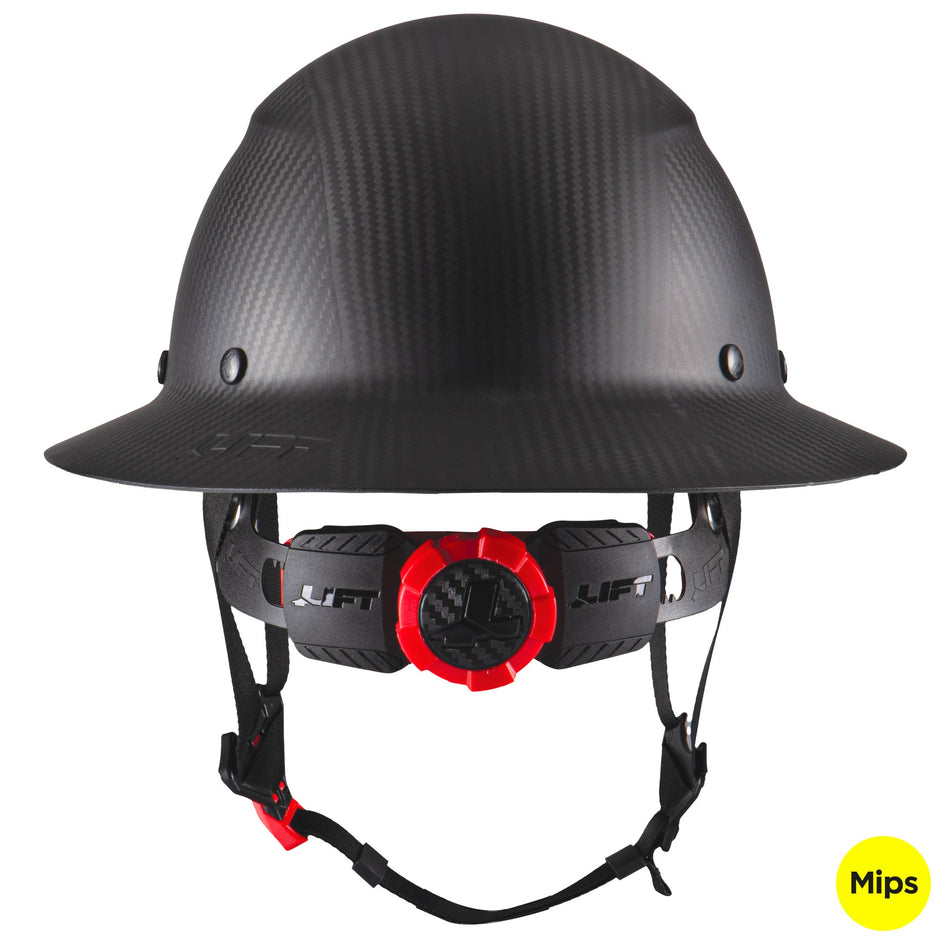 LIFT Safety DAX Full Brim Hard Hat with Mips - Carbon Matte
