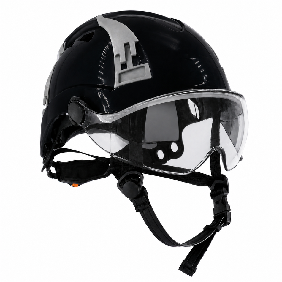 Jorestech Type 2 Class C Safety Vented ABS Helmet with Eye Visor Shield