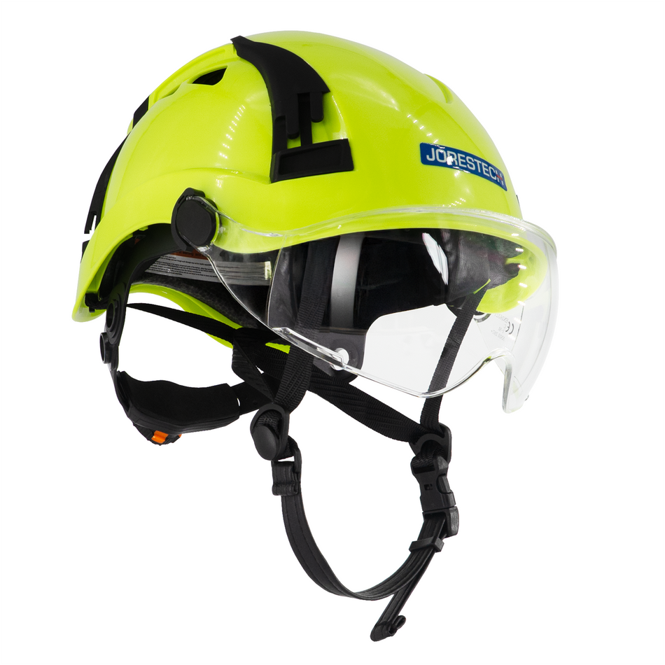 Jorestech Type 2 Class C Safety Vented ABS Helmet with Eye Visor Shield