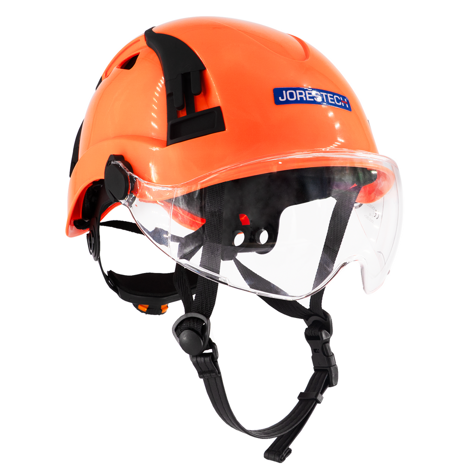 Jorestech Type 2 Class C Safety Vented ABS Helmet with Eye Visor Shield