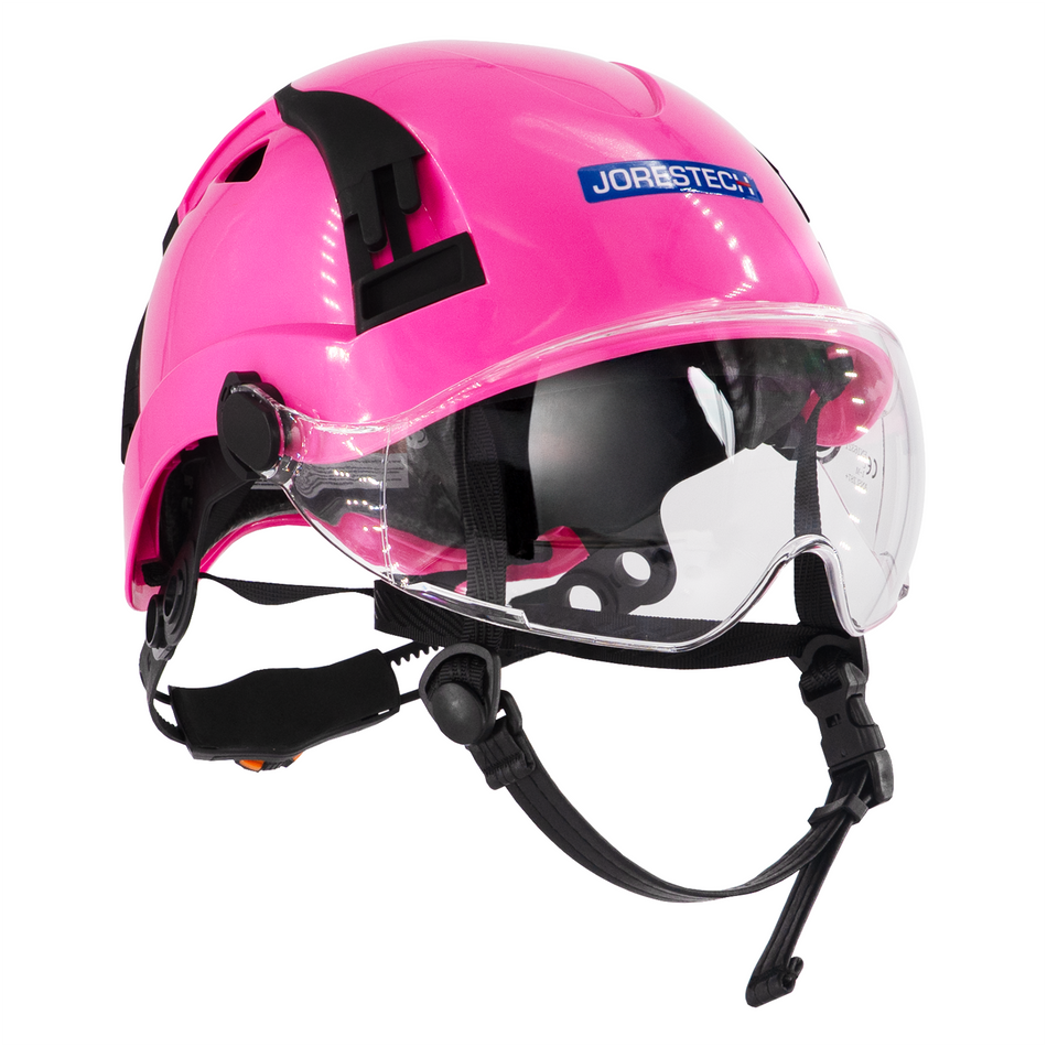 Jorestech Type 2 Class C Safety Vented ABS Helmet with Eye Visor Shield