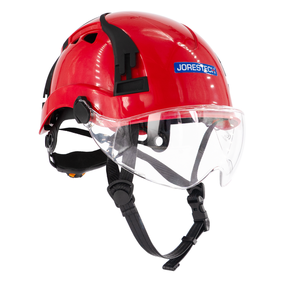 Jorestech Type 2 Class C Safety Vented ABS Helmet with Eye Visor Shield