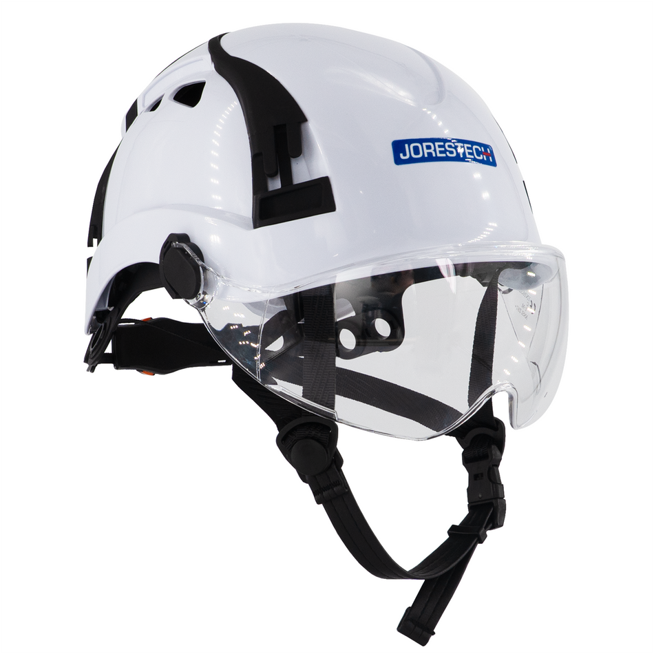 Jorestech Type 2 Class C Safety Vented ABS Helmet with Eye Visor Shield
