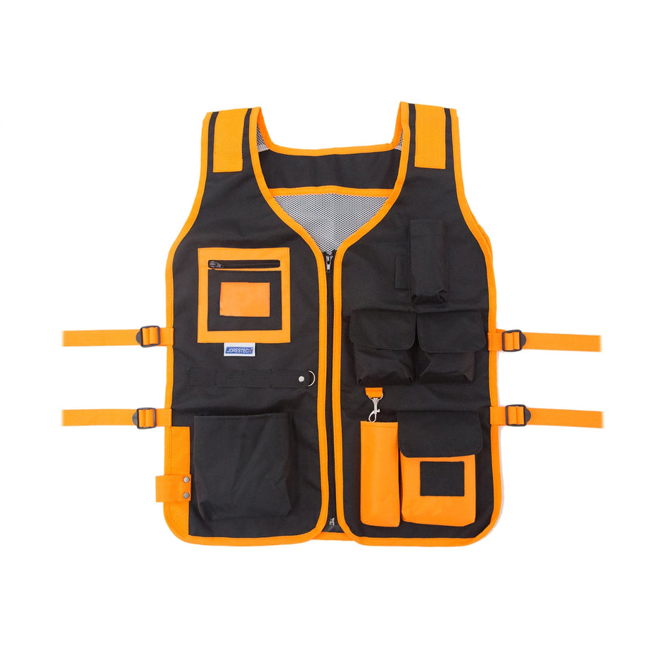 Jorestech Hi-Vis Adjustable Tool Vest with Reflective Strips