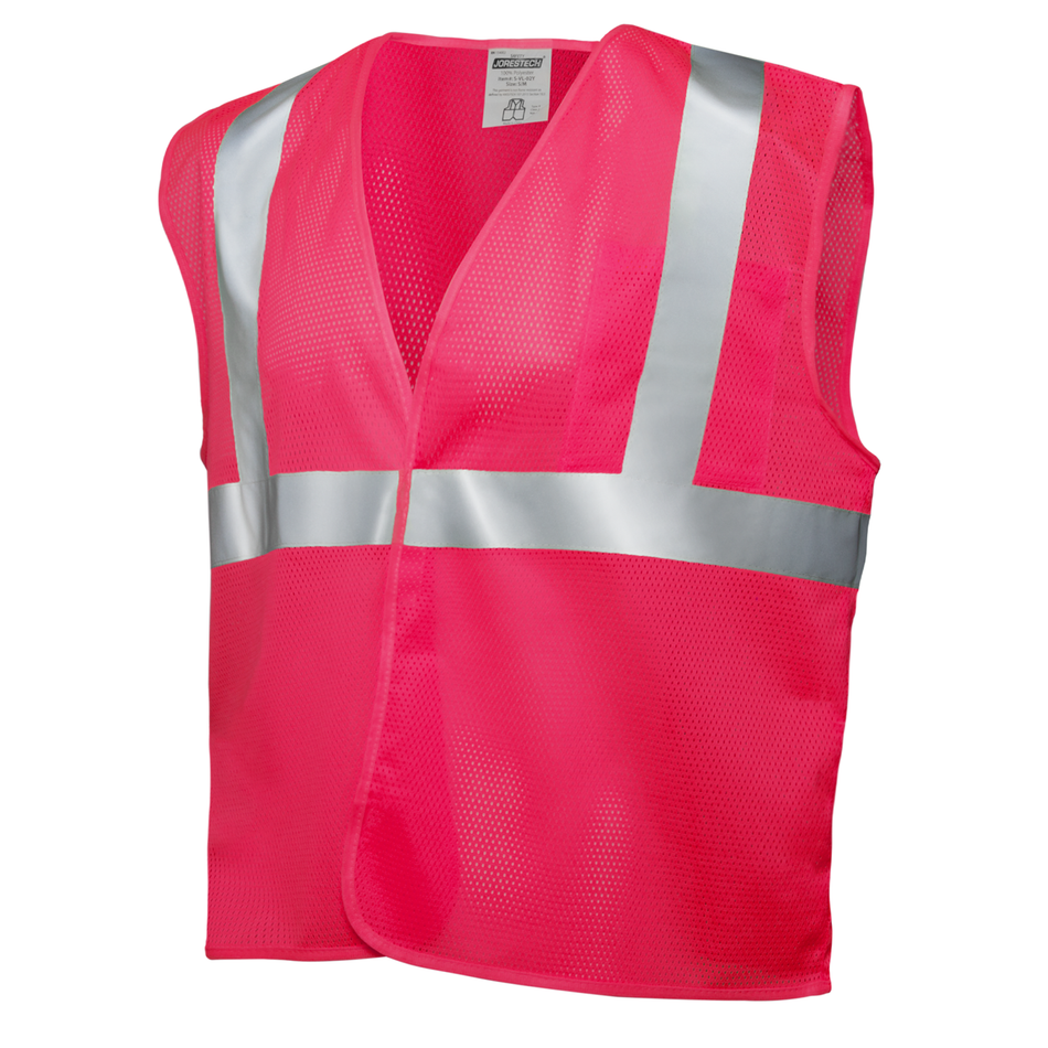 Jorestech Hi-Vis Mesh Safety Vest with 2” Reflective Strips and Pocket