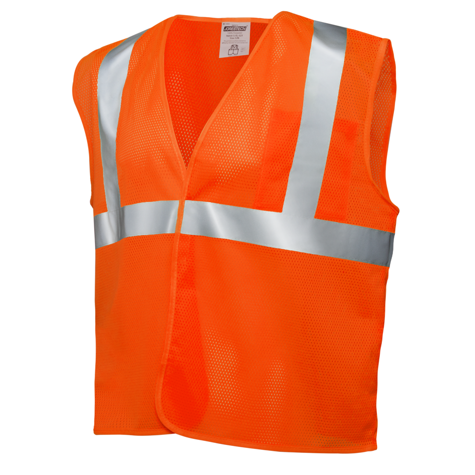 Jorestech Hi-Vis Mesh Safety Vest with 2” Reflective Strips and Pocket
