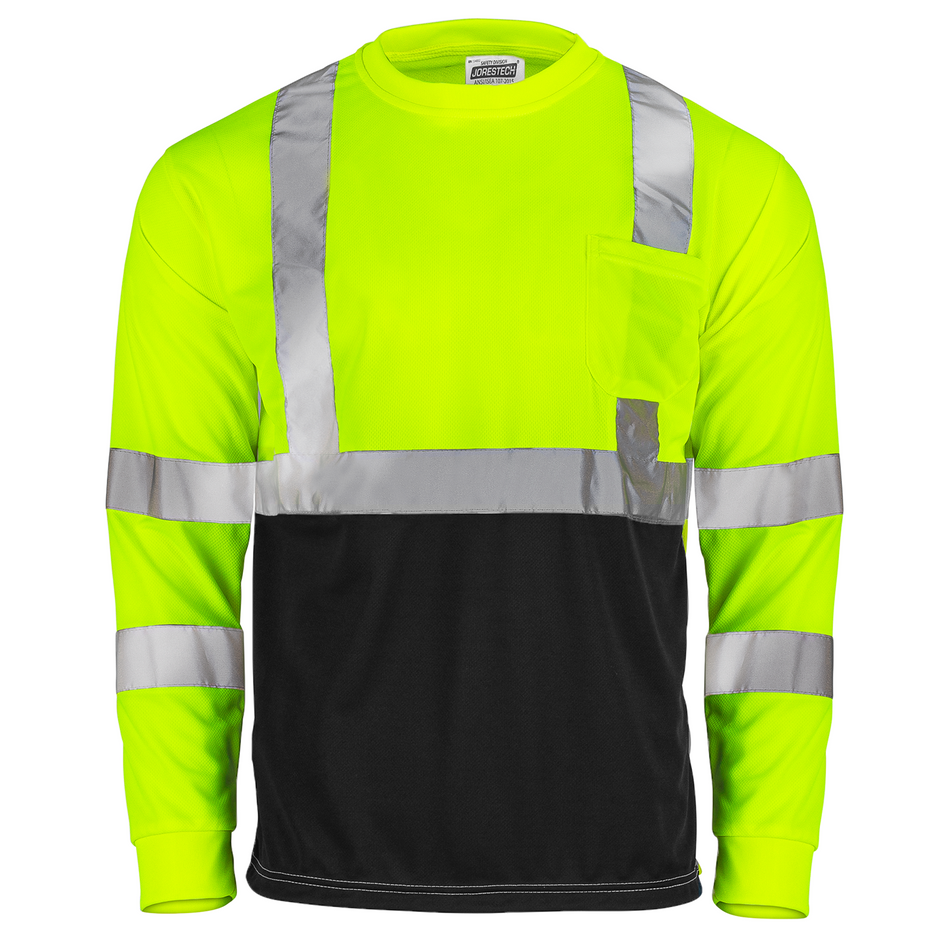 Jorestech Durable Hi Vis Long Sleeve Shirt: Dirt-Concealing & High Visibility