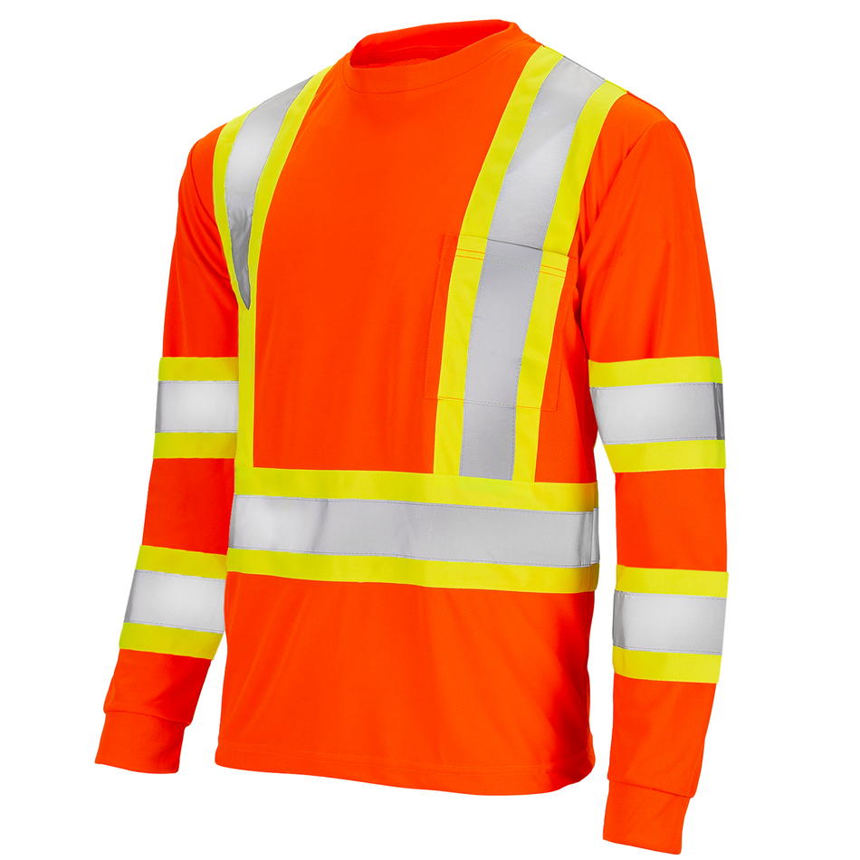 Jorestech Hi-Vis Reflective Two-Tone Long Sleeve Safety Shirt
