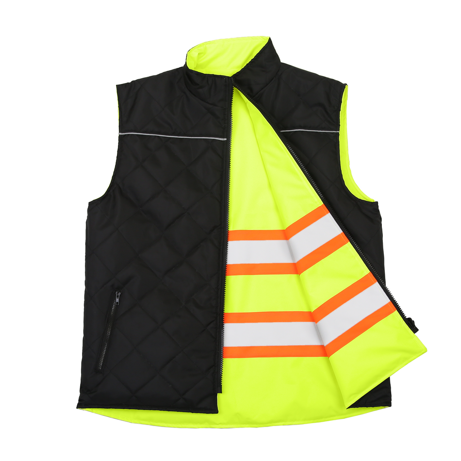 Jorestech Hi-Vis Two Tone Reversible Insulated Safety Vest with Reflective Strips