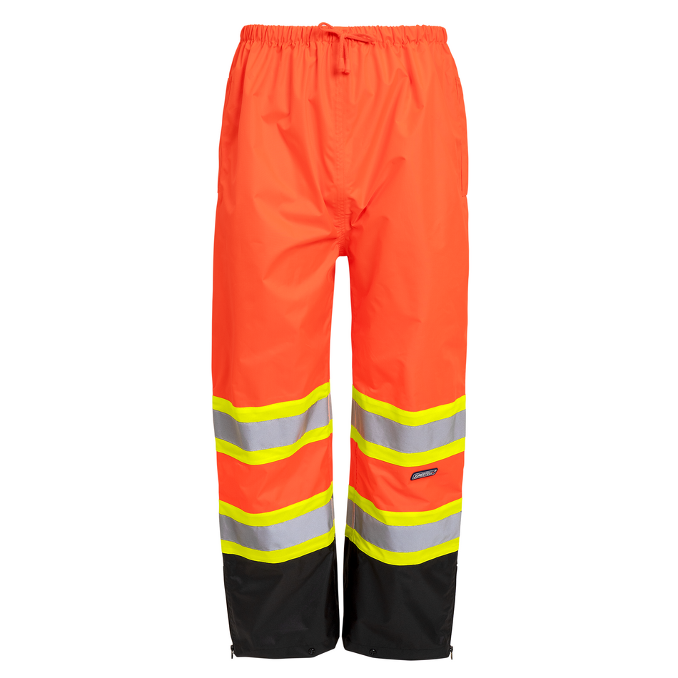 Jorestech Hi-Vis Two Tone Orange/Black Rain Pants with Reflective Strips