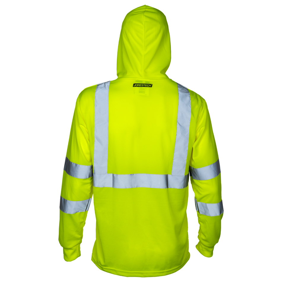 Jorestech High Visibility Long Sleeve Safety Shirt With Reflective Strips and Hoodie