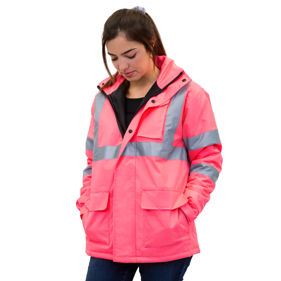 Jorestech Hi-Vis Pink Safety Jacket with Reflective Stripes - PinkFit Collection