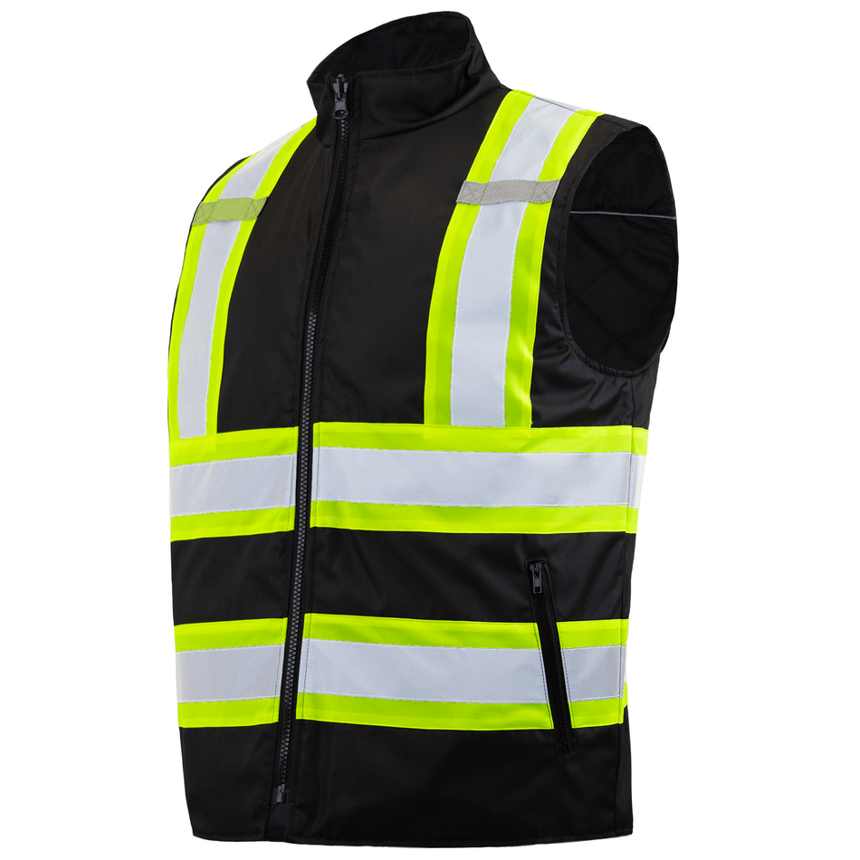 Jorestech Hi-Vis Two Tone Reversible Insulated Safety Vest with Reflective Strips